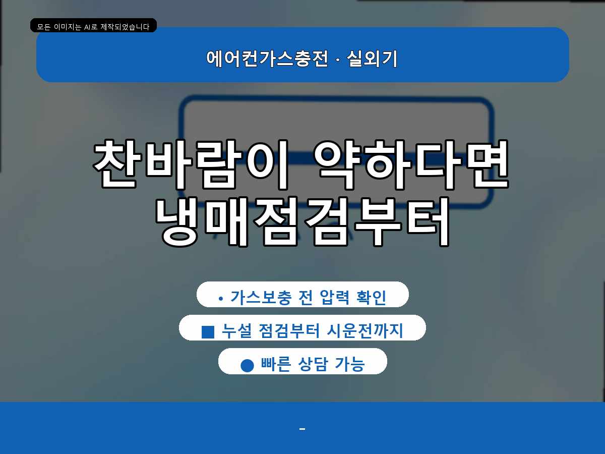 동구 도학동 에어컨가스충전, 실외기 반응까지 확인한 점검 사례