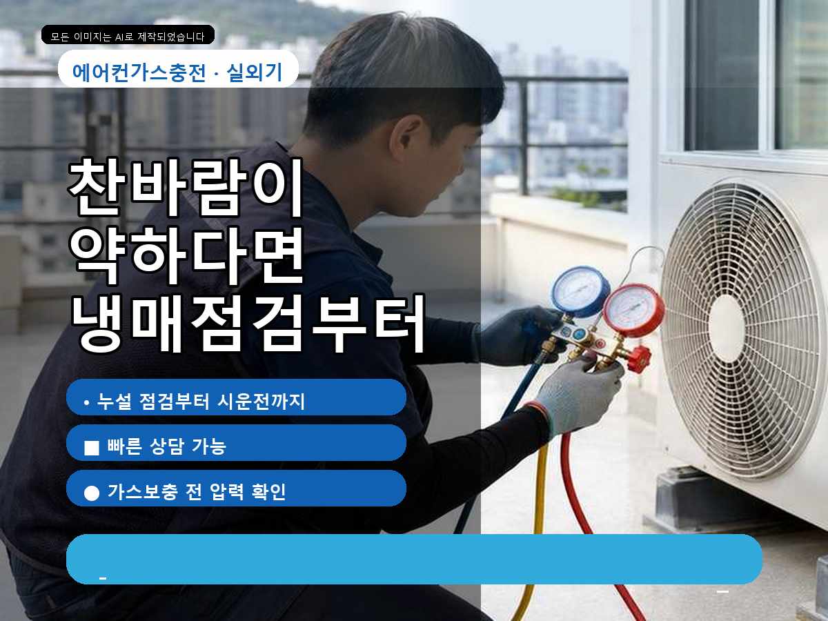 대구광역시 동구 에어컨가스충전 진인동, 동구 진인동 실외기점검, 실외기 반응까지 확인한 점검 사례