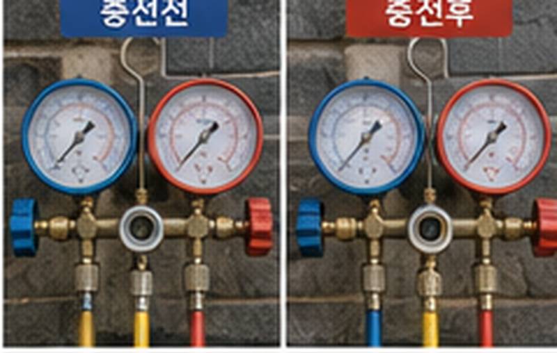 구미시 에어컨가스충전 무을면 토출온도 높음 확인 후 방문점검요청