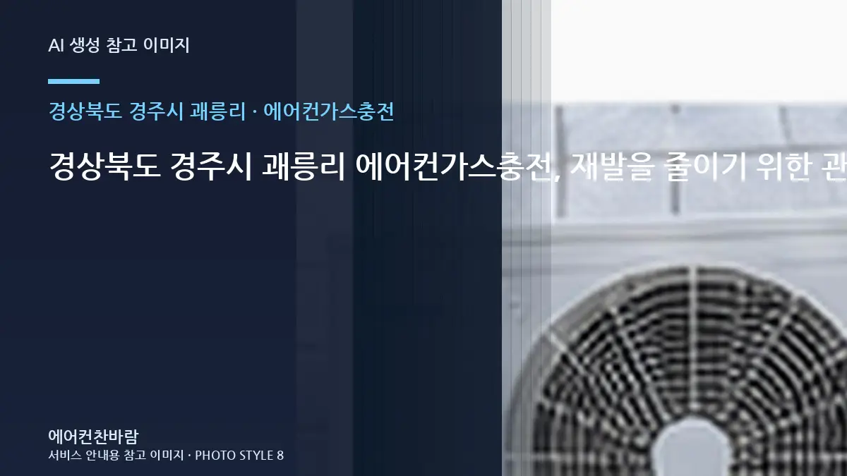 경상북도 경주시 괘릉리 에어컨가스충전, 재발을 줄이기 위한 관리 기준 · 작업 범위 비교표